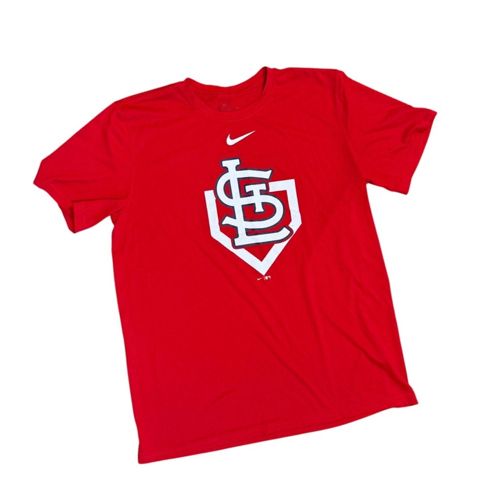 Nike St Louis Cardinals Dri-FIT Red Graphic T-Shirt Mens Large MLB Baseball Tee